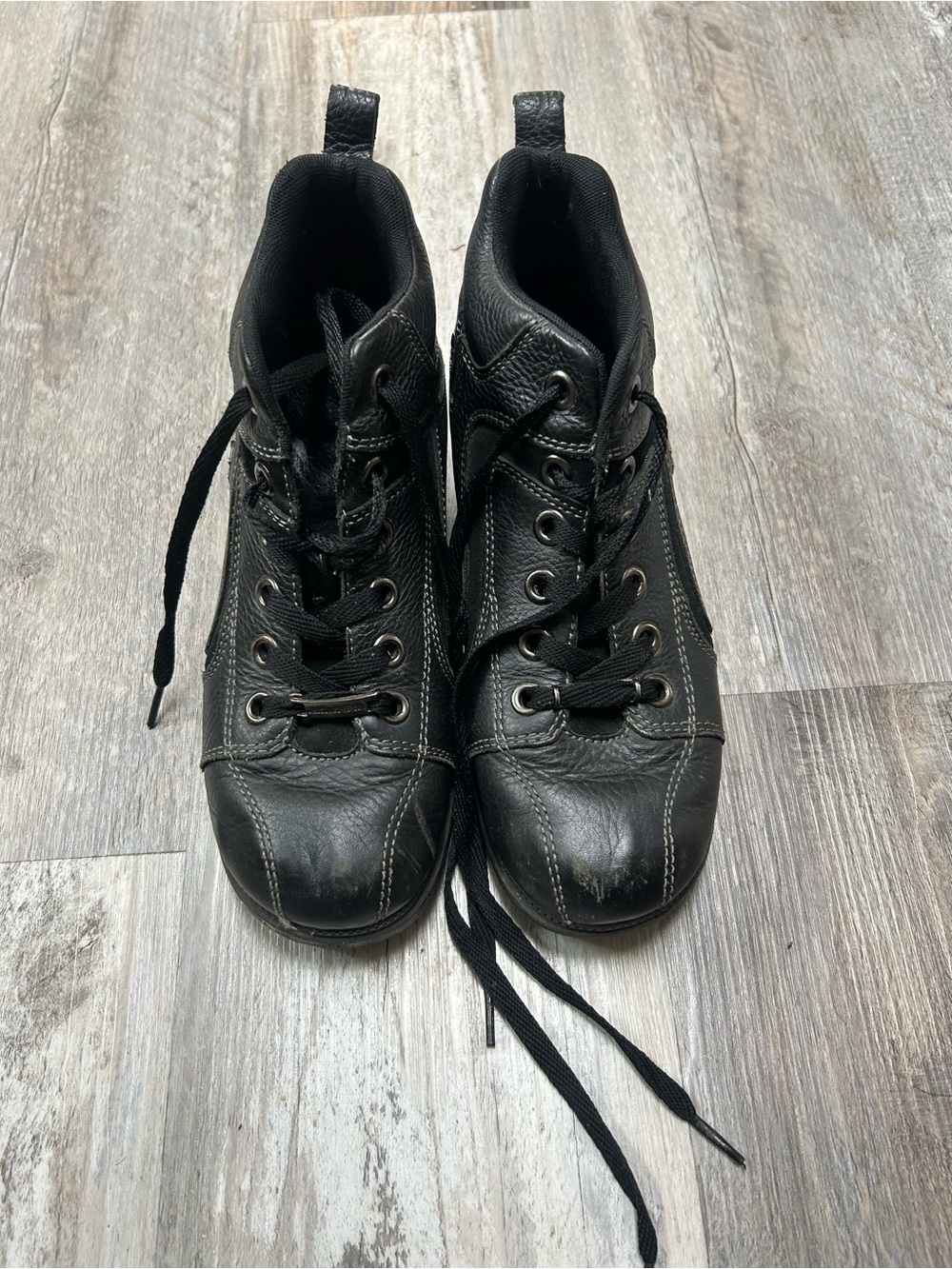 Harley Davidson Women’s Black Leather Low-top Boots Size 9